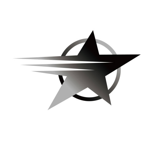 シルバースターテンプレートのロゴデザイン - symbol star shape computer icon silver点のイラスト素材／クリップアート素材／マンガ素材／アイコン素材
