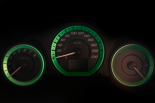 Car, Dashboard - Vehicle Part, Speedometer, Odometer, Dial