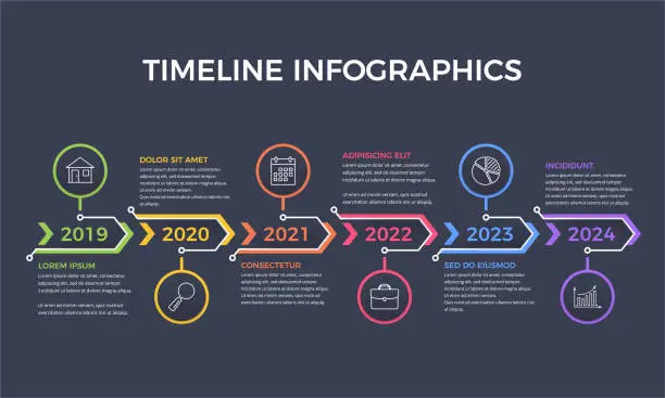 Vector illustration of Timeline Infographics