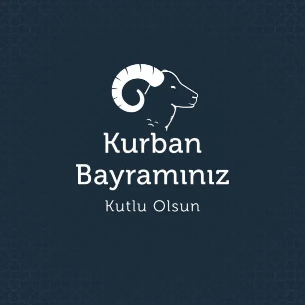 Vector illustration of Kurban Bayram, Eid Mubarak Greeting Card Design