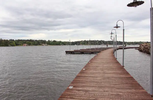 Pier at Lake Tyler on Cloudy Day in Rural East Tx