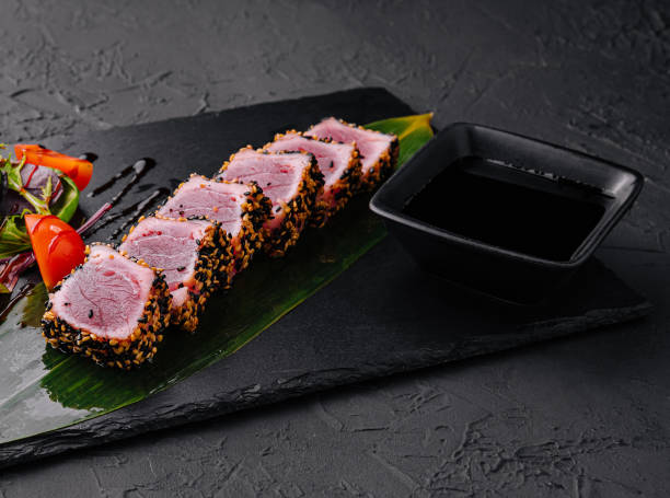 istock sushi tuna steak with sesame seeds 1501495788