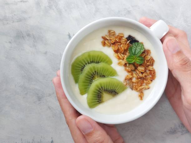 istock Yogurt, granola with kiwi. 1501495956