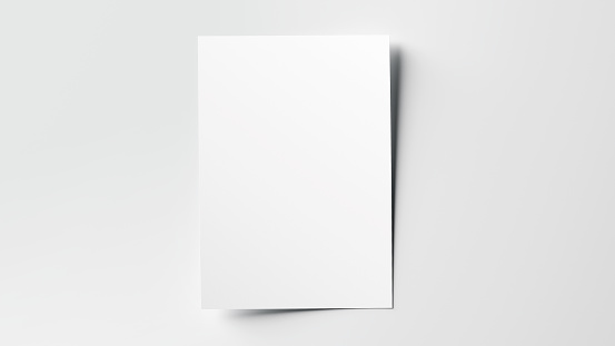 Blank a4 paper on white background