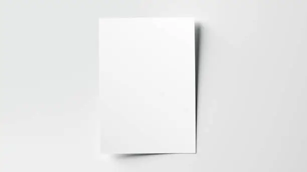 Photo of Blank a4 paper on white background