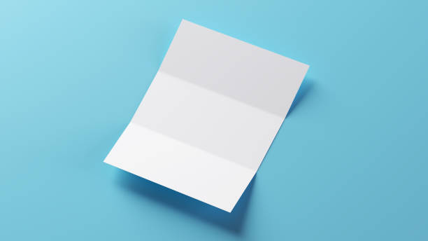 istock Flyer A4 booklet mockup on cyan background 1501496085