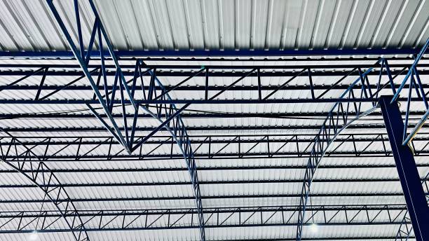 Metal sheet warehouse roof structure pattern of framework