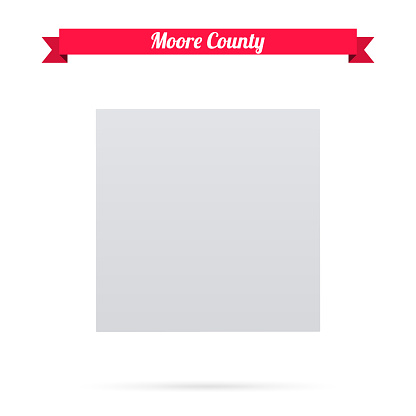 Map of Moore County - Texas, isolated on a blank background and with his name on a red ribbon. Vector Illustration (EPS file, well layered and grouped). Easy to edit, manipulate, resize or colorize. Vector and Jpeg file of different sizes.