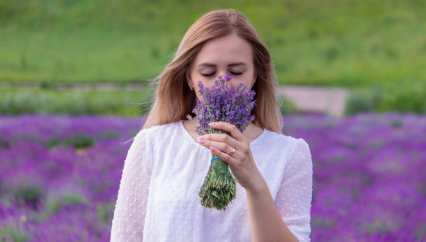 istock girl in lavender field. Selective focus. 1501497835