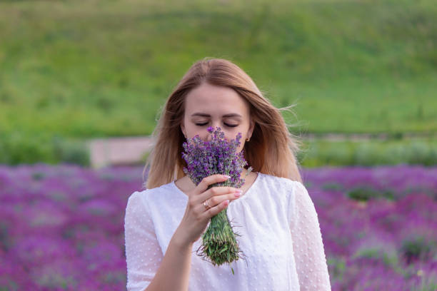 istock girl in lavender field. Selective focus. 1501497838