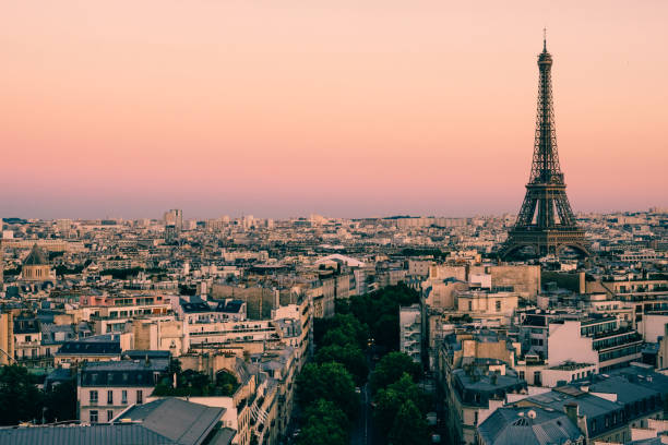 istock Paris cityscape Effel tower view sunset 1501509717