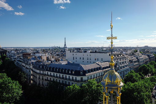 Paris cityscape Eiffel tower view