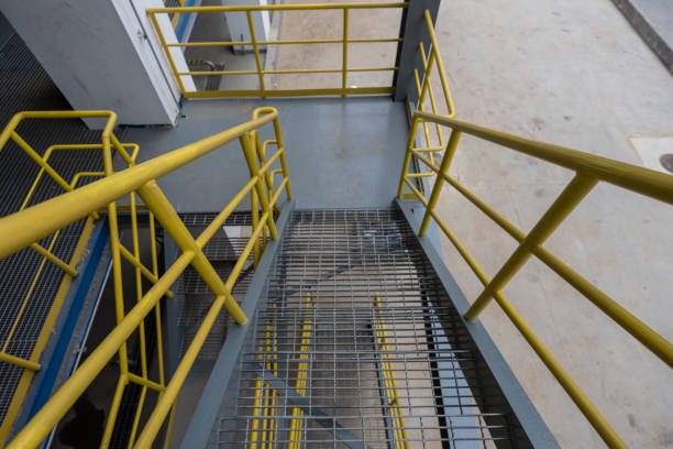 istock Staircase of factory building under construction 1501558122