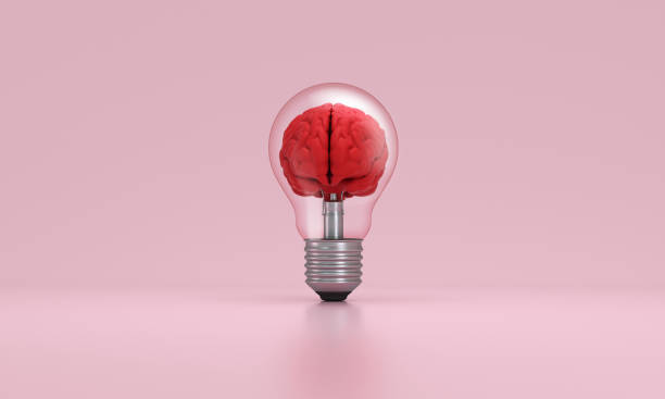 istock Brain inside a light bulb on pink background. Concept of inspiration, creativity, idea, education, innovation. 1501564517