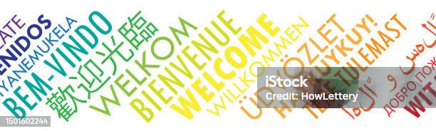 Welcome Horizontal Loop Welcome Horizontal Word Cloud Stock Illustration - Download Image Now ...