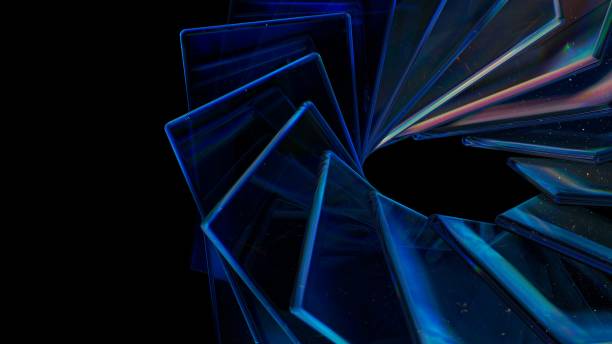 istock Abstract background with glass reflections. 3d illustration of modern design concept 1501658631