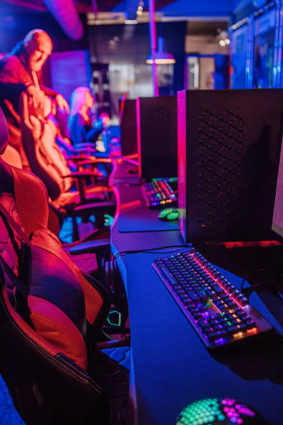 istock Esports Games computer room and lights 1501676654
