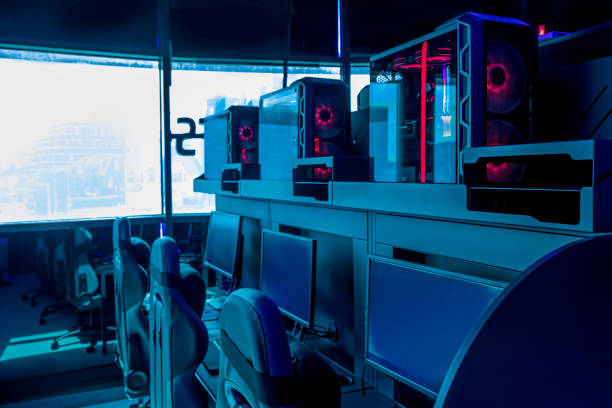 istock Esports Games computer room and lights 1501677345