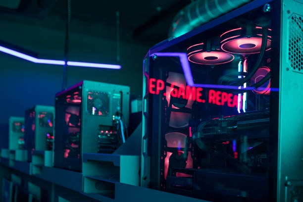 istock Esports Games computer room and lights 1501677486