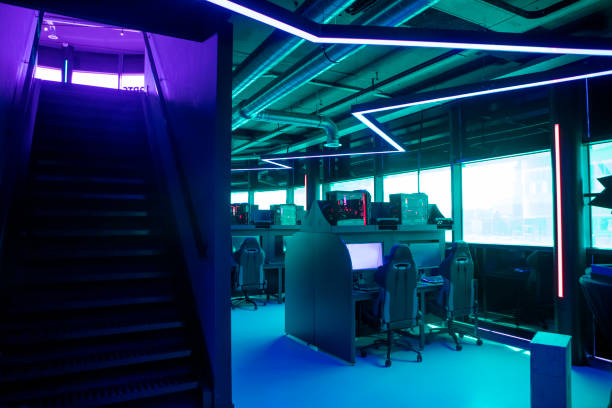 istock Esports Games computer room and lights 1501681588