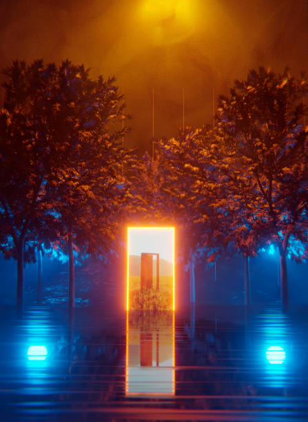 istock Journey to a Parallel Universe Through Mysterious Portal 1501688269