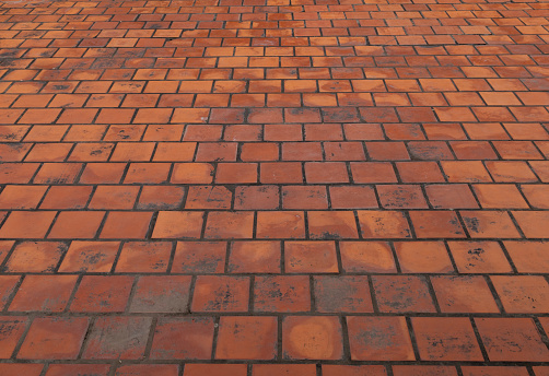 Abstract image of bricks in a pagoda in Can Tho city