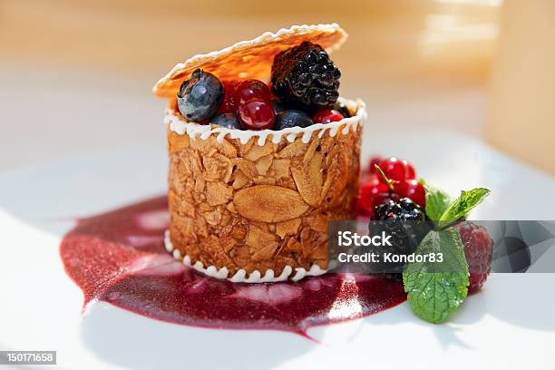 Berry Dessert Stock Photo - Download Image Now - Cake, Currant, Baked Pastry Item