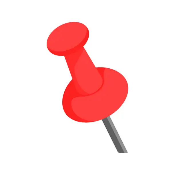 Vector illustration of realistic push pin design  vector