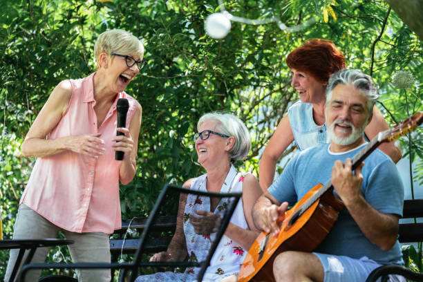 istock Elderly people have a great time on a picnic 1501747844