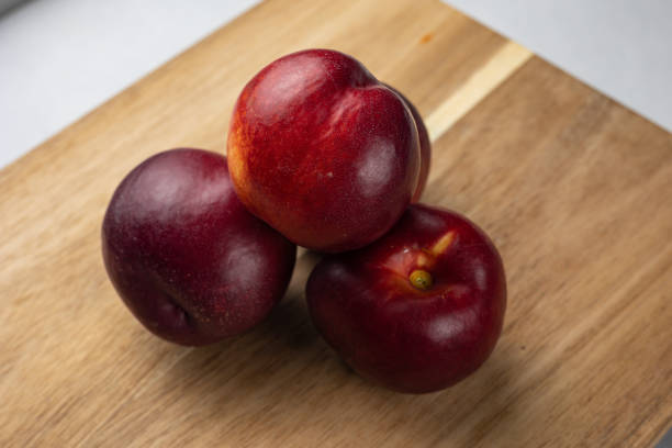 istock Delicious, red, nectarines from the farm. Close up 1501751315