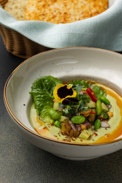 istock Delicious, the hummus is prepared in a restaurant. Close-up 1501752730
