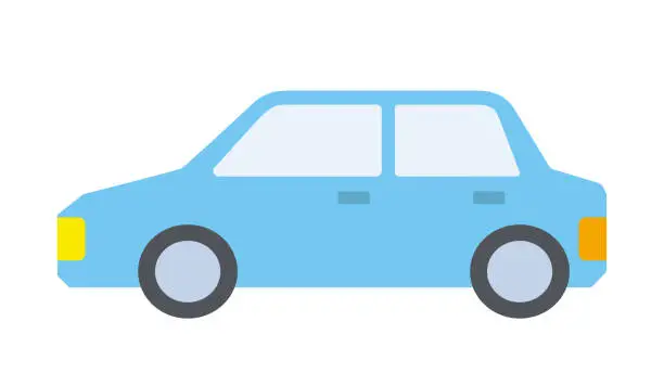 Vector illustration of A simple illustration of a compact car
