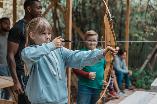 Archery fun for young children at a local range