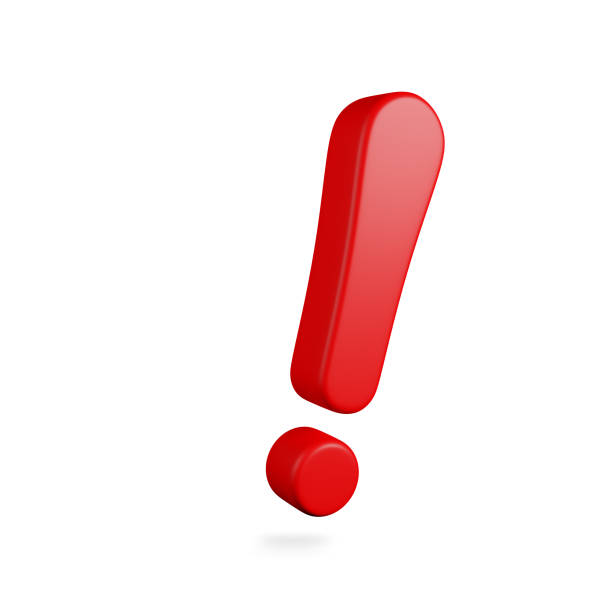 istock Exclamation mark symbol isolated on white background 1501758770