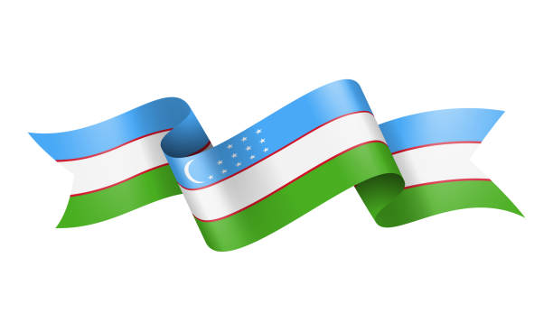 istock Uzbekistan flag Ribbon - Vector Stock Illustration 1501761995