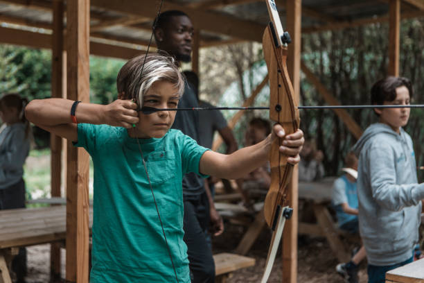 istock Archery fun for young children at a local range 1501762194