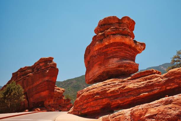 jardín de dios en colorado, ee.uu. - garden of the gods fotografías e imágenes de stock