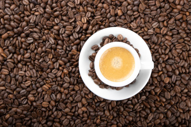 Espresso coffee cup stock photo