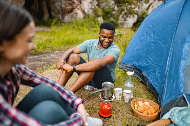 istock Campers having picnic by the stream 1501767252