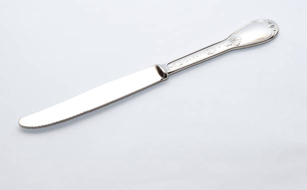 istock Top view knife isolated on white background 1501770404