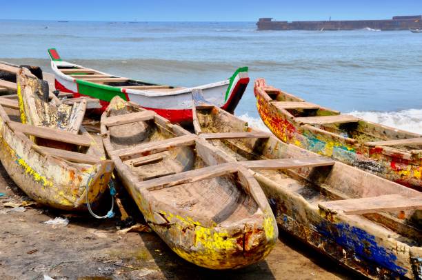istock Dugouts moored at the beach in Ghana 1501772284