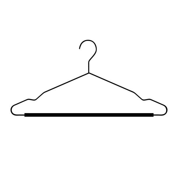 istock Metal coat hanger outline icon. silhouette coat hanger. Front view. 1501775131