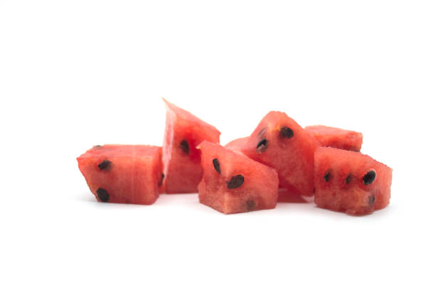 istock little pieces of water melon on white background 1501778758