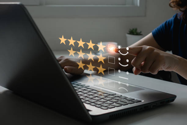 istock Customer review satisfaction feedback survey concept. Business people rate service experience and product quality online. information, amend and improve. 1501781684