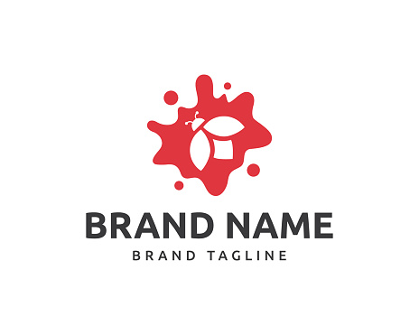 logo made from shape of bug with red color is a eradicate effect.