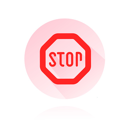 This is a vector illustration of a stop sign icon