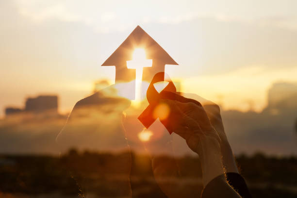 istock Concept of hope for a cure for AIDS. 1501784528
