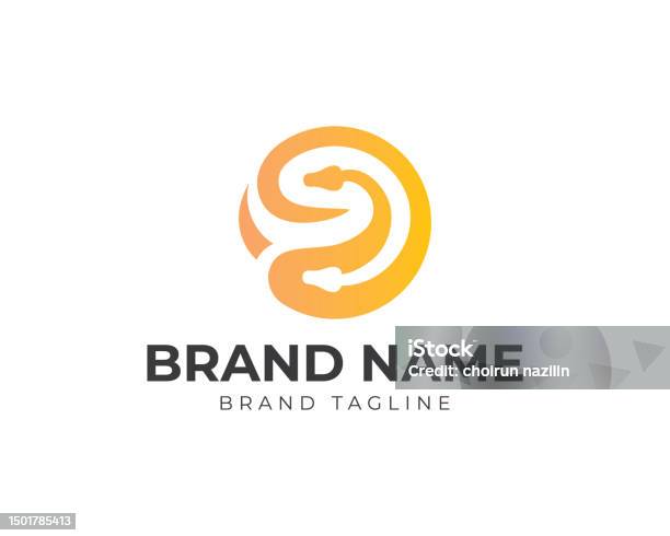 Two Python Logo Stock Illustration - Download Image Now - Curled Up ...