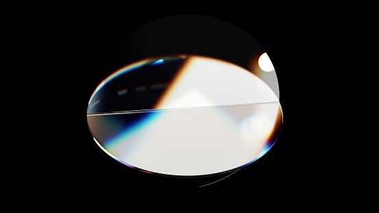 Glossy dispersion element. Computer generated 3d render