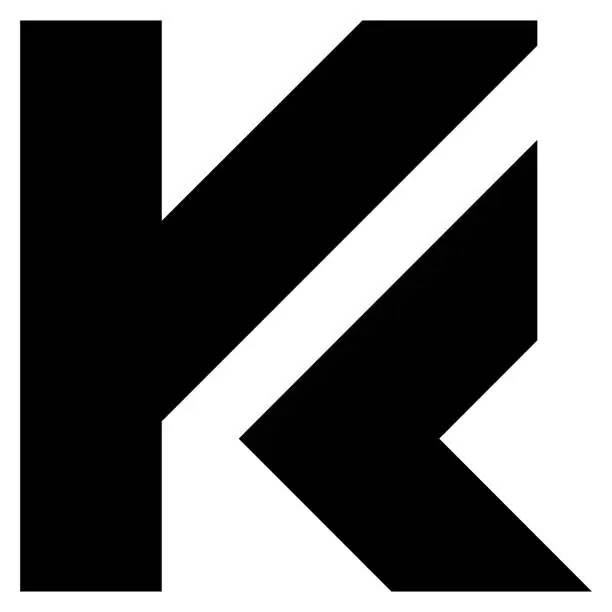 Vector illustration of Professional Innovative Initial FK logo and KF logo. Letter FK or KF Minimal elegant Monogram. Premium Business Artistic Alphabet symbol and sign